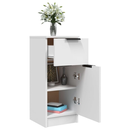 vidaXL Skjenk hvit 30x30x70 cm konstruert tre