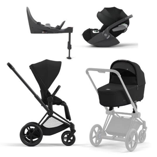 Cybex Barnevogn Platinum Line e-Priam inkl. Cloud T & Base T Sepia Black/Matt Black