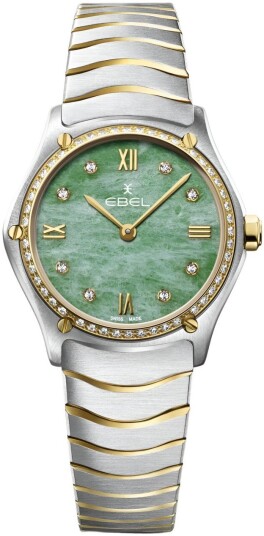 Ebel Dameklokke 1216644 Classic Grønn/18 karat gult gull Ø29 mm