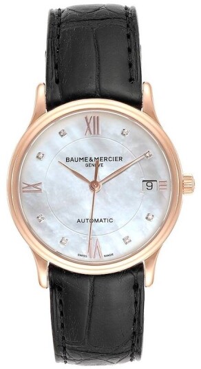 Baume & Mercier Herreklokke MOA10077 CLASSIMA Sølvfarget/Lær