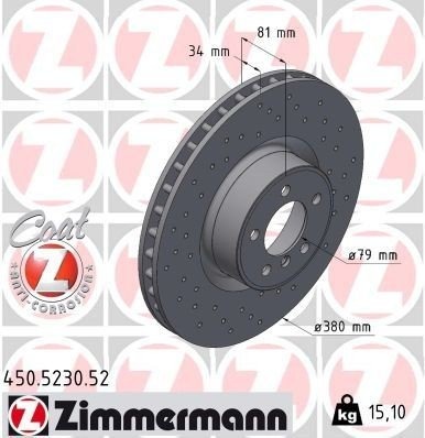 ZIMMERMANN 450.5230.52 Bremseskive