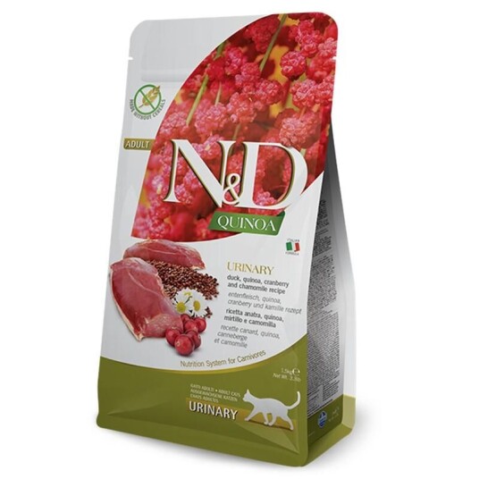Farmina N&D Quinoa Urinary Duck Tørrfôr til katt 1,5 kg Farmina N&D Quinoa Urinary Duck Tørrfôr til katt 1,5 kg