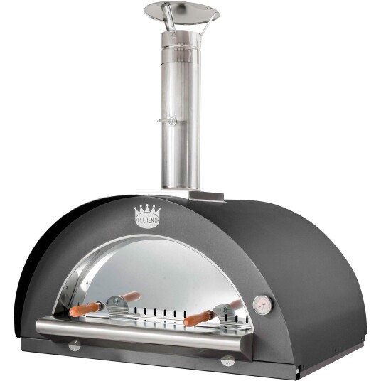 Clementi Family Vedfyrt Pizzaovn 60x60 cm Antrasitt