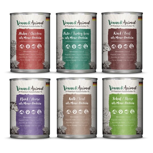 Venandi Animal Mixpack 6 X 400 G Blanding (6 Varianter)