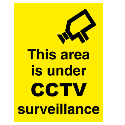 Jo Safety This area is under CCTV Self Adhesive Vinyl V 400 x 300 mm IMO 140002VSR Jo Safety This area is under CCTV Self Adhesive Vinyl V 400 x 300 mm IMO 140002VSR