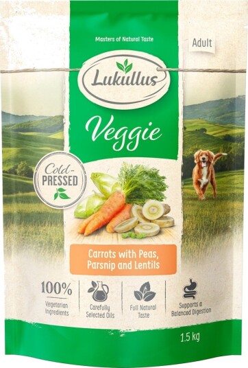 Lukullus Tørrfôr Kaldpresset Veggie Sparepakke Ny Oppskrift 4 X 1.5 kg