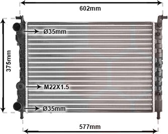 VAN WEZEL 17002224 Radiator, motorkjøling