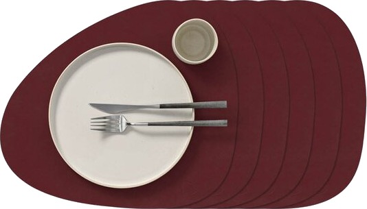 LIND DNA - Nupo Curve bordbrikke 37x44 cm 6 stk Burgundy