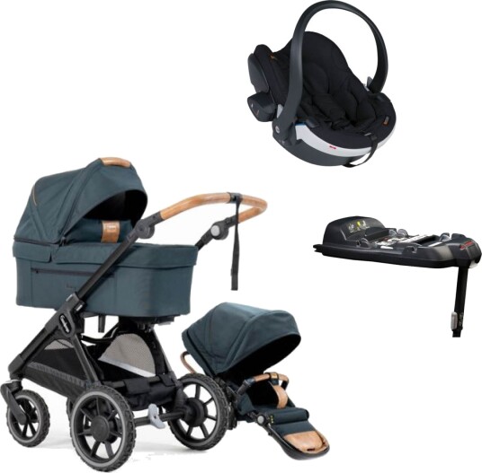 Emmaljunga Sento Pro 4in1 Ergo Outdoor Forest + Besafe iZi Go Modular X2 Ink. Base