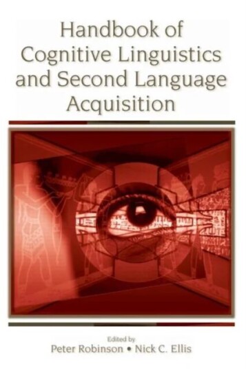 Handbook Of Cognitive Linguistics And Second Language Acquisition Handbook Of Cognitive Linguistics And Second Language Acquisition