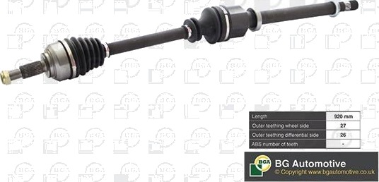 BGA DS7354R Drivaksel BGA DS7354R Drivaksel