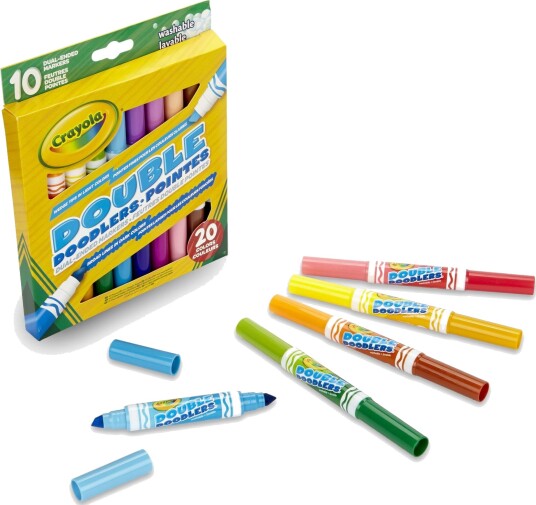 Crayola Double Doodle Tusjer Dobbeltsidig 10 Farger