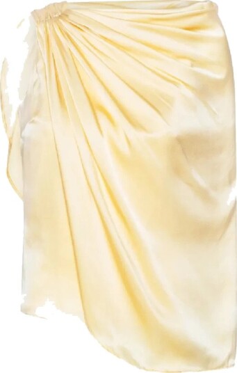 ROTATE Birger Christensen Chiffon Cape Top Yellow 36