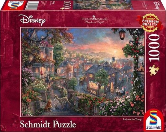 Schmidt Puzzle - Thomas Kinkade: Disney - Lady and the Tramp Schmidt Puzzle - Thomas Kinkade: Disney - Lady and the Tramp