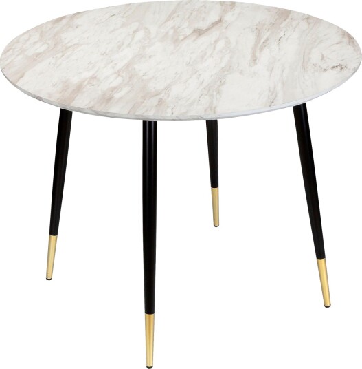 Oktoos Spisebord Rundt 100 cm - Grå/Hvit/Svart/Guld