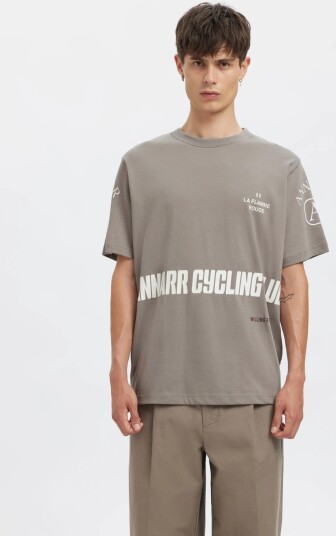 Annarr Anrbrian Ss O Neck Tee Grey S