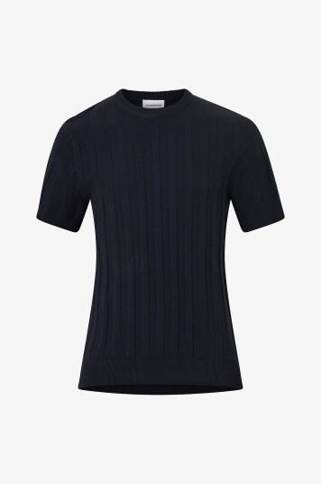 Lindbergh Genser Knitted Crew Neck Blå
