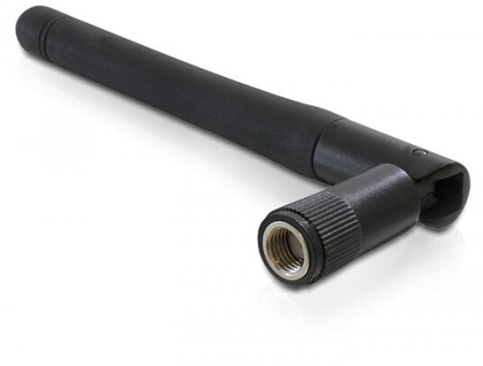 DELOCK WLAN Antenne RP-SMA mit Kippgelenk schwar