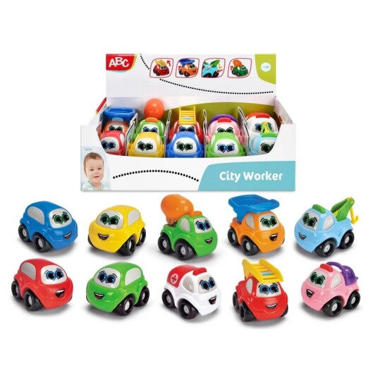 ABC Lekebil – Små Kjøretøy Assortert – City Worker ABC Lekebil – Små Kjøretøy Assortert – City Worker