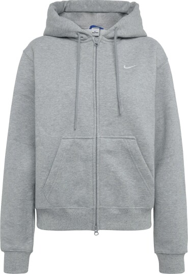 Nike W Nk Stdo Flc Mw Std Fz Hdy   DK GREY HEATHER/SAIL   L
