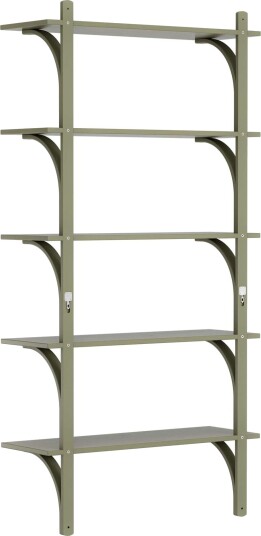 Swedese Levi 90 Hylle Stor Aluminium/ Mosegrønn/ask