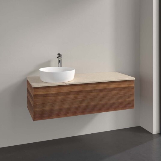 Villeroy & Boch Antao Servantskap med 1 skuff 120x50x36 cm u/lys Valnøtt/Crème
