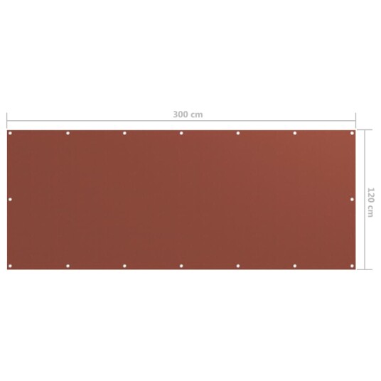 vidaXL Balkongskjerm terrakotta 120x300 cm oxfordstoff