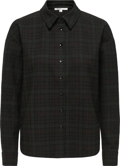 ONLY Onlriley Vanja L/S Check Shirt Pnt COFFEE BEAN XL