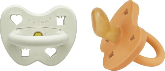 Hevea Smokker 3-36 Md. 2-pack Naturgummi Frosset Sunrise Hevea 3-36 md Smokk Grå Rosa