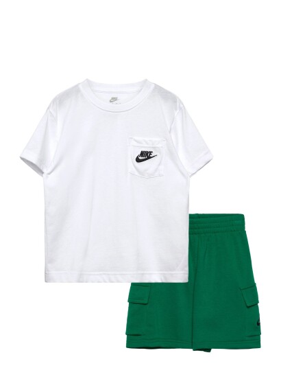 Nike Nkb B Nsw Pkt Tee Ft Short Set Green 98/104