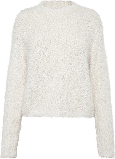 NOISY MAY Nmsassy L/S O Neck Knit Noos   Cream   S