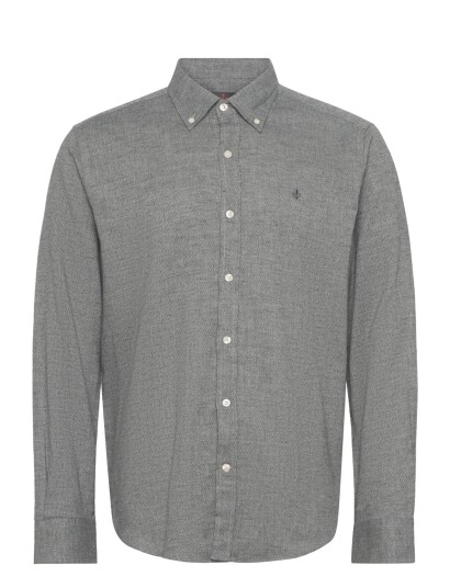 Morris Flannel Donegal Shirt Slim Fit   Grey   XXXL