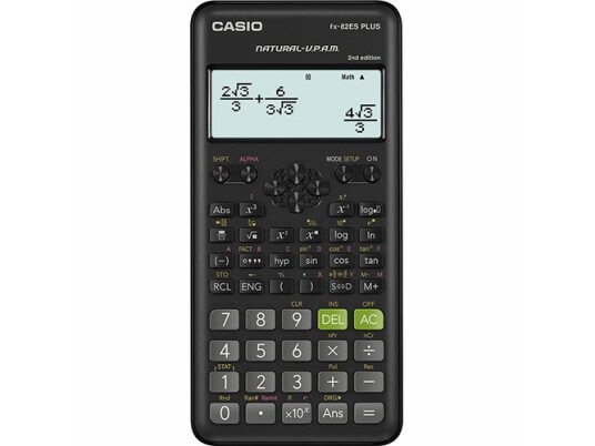 Casio FX-82ES Plus 2nd edition, Lomme, Vitenskaplig, Batteri, Sort