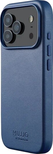 Mujjo MagSafe lærdeksel for iPhone 17 Pro Monaco Blue