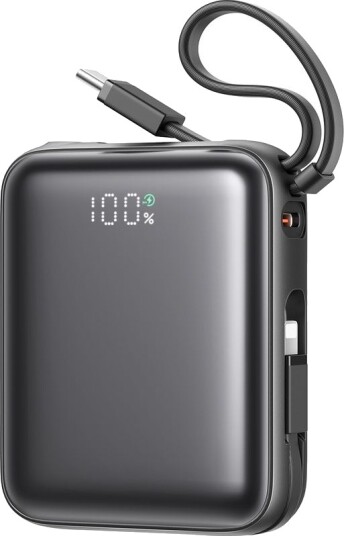 Joyroom JR-PBF27 22,5 W hurtigladende powerbank 10000 mAh med doble kabler Svart