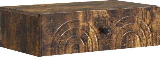 vidaXL Vegghengt Sidebord Røkt Eik 59 x 34,5 x 17 cm Konstruert tre