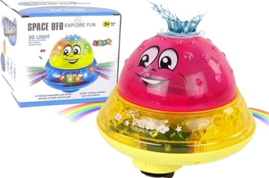 Leantoys Leantoys Vanneleketøy Ufo Med Dioder Glad Musikk Rosa