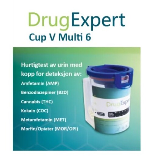 DrugExpert Cup V Multi 6 Narkotikatest 1 stk DrugExpert Cup V Multi 6 Narkotikatest 1 stk