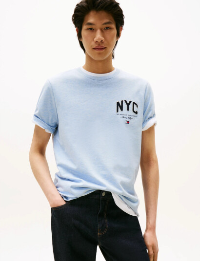 Tommy Hilfiger Hilfiger Script Nyc Tee - Blue - S Tommy Hilfiger Hilfiger Script Nyc Tee - Blue - S