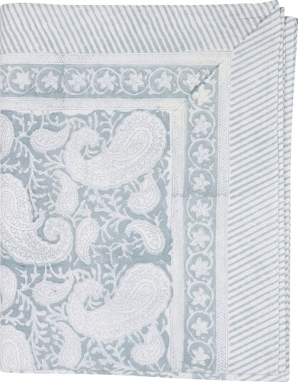 Chamois Duk Big Paisley Blå