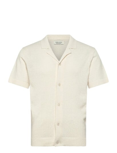 Casual Friday Cflindholm Ss Resort Knit Cream XL