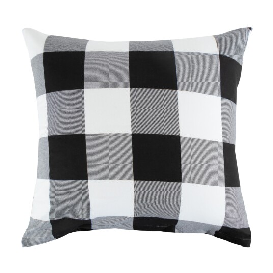 By Night Putetrekk - 60x63 cm - 100% bomullsflanell - Check black - By Night