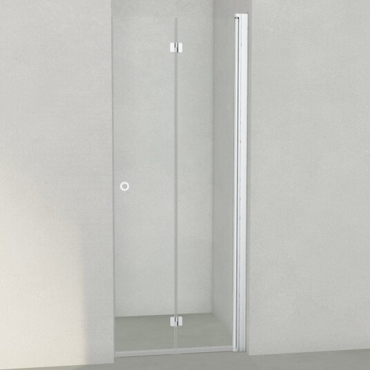 INR Iconic Nordic Rooms Dusjnisje Linc 2 Flex - Klart Glass Matt Aluminium / 80cm Høyre Hengslet