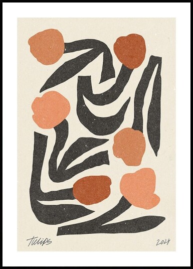 Modern Flower 03 Poster Plakat / 40x50cm