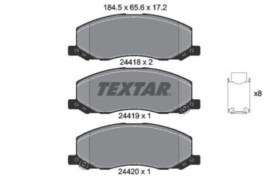 Bremseklosser TEXTAR 2441801 Bremseklosser TEXTAR 2441801