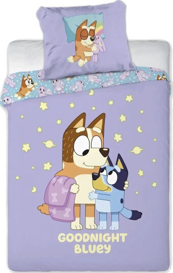 Bluey Bed Linen Bluey 009 140X200 60X63 Cm Purple 140X200;60X63CM Bluey Bed Linen Bluey 009 140X200 60X63 Cm Purple 140X200;60X63CM