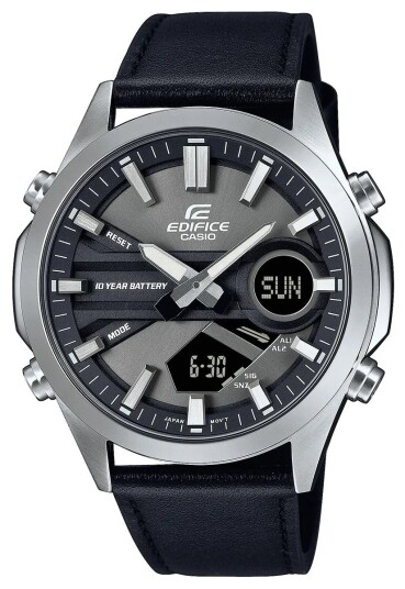 Casio Herreklokke EFV C120L 8AEF Edifice Grå/Lær Ø45.5 mm Casio Herreklokke EFV C120L 8AEF Edifice Grå/Lær Ø45.5 mm