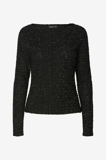 Pieces Topp pcRuth LS Top Svart