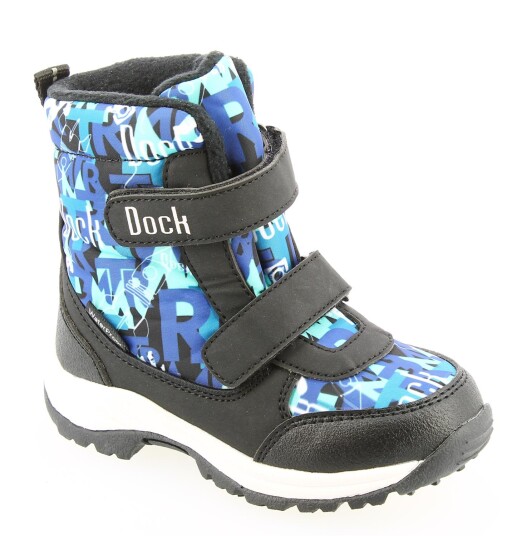 DOCK BOOT Vintersko WP Barn Black/Blue Blåsort 27 DOCK BOOT Vintersko WP Barn Black/Blue Blåsort 27