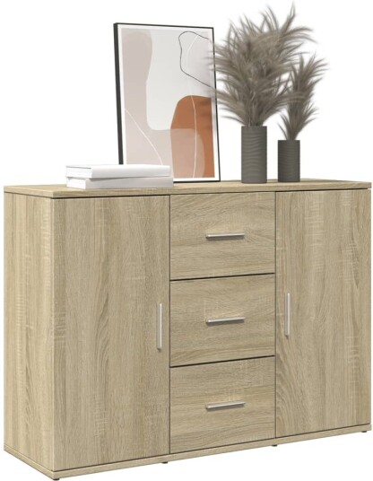 Skjenk sonoma eik 90,5x29,5x65 cm konstruert tre 8721102824265